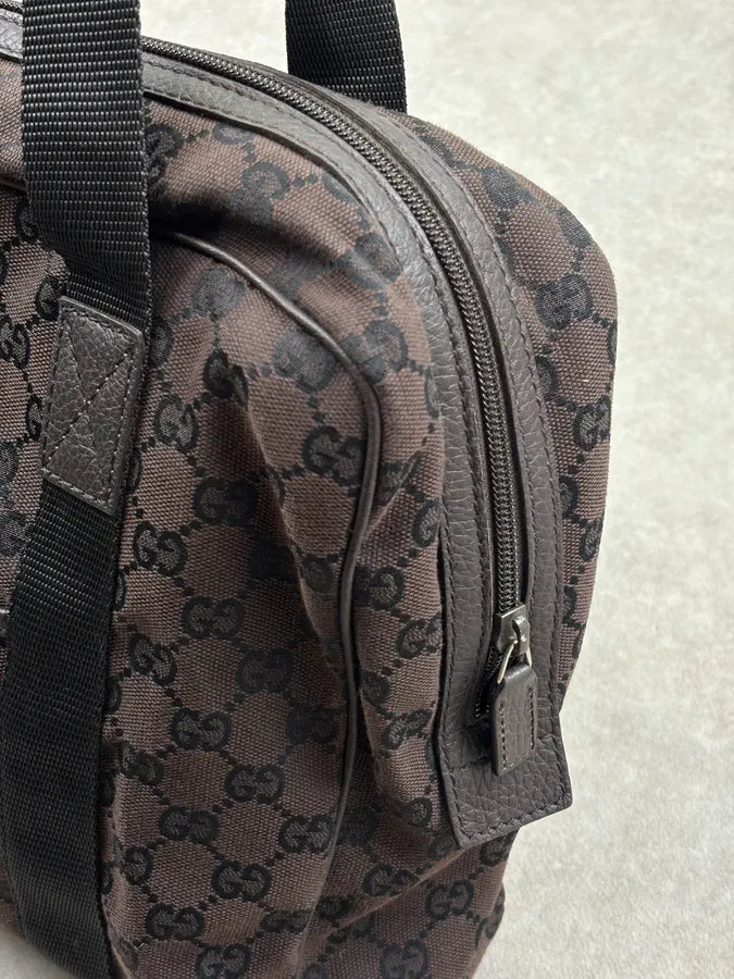 Gucci Brown Canvas GG Monogram Handle Bag NVdNwrK 10