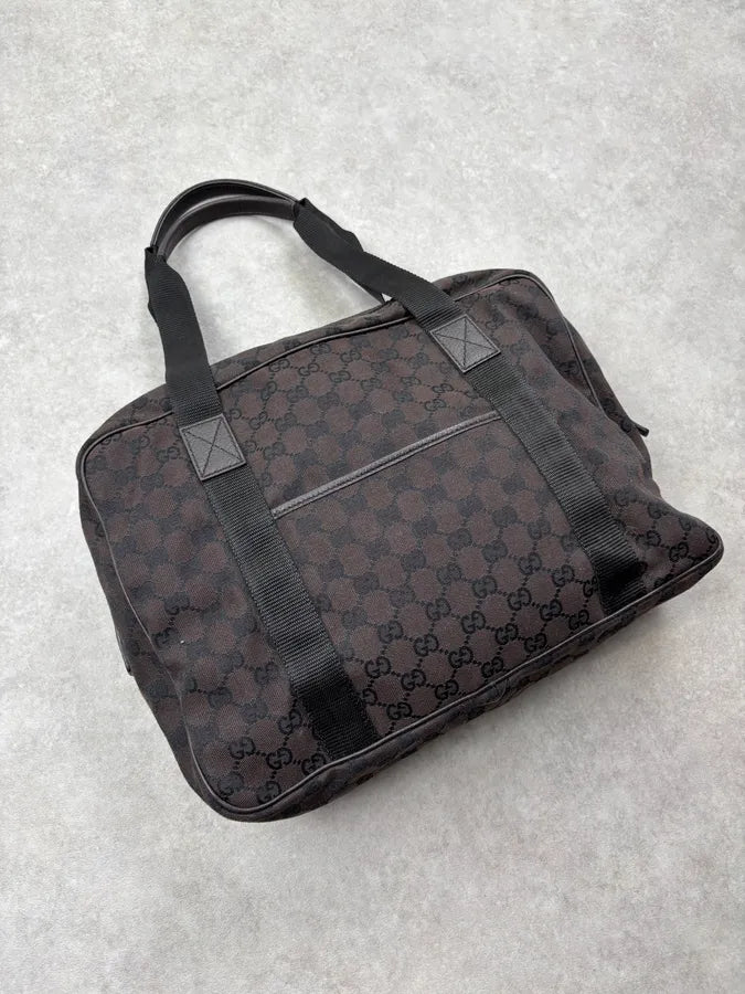 Gucci Brown Canvas GG Monogram Handle Bag NVdNwrK 5