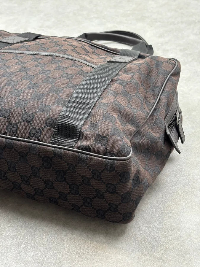 Gucci Brown Canvas GG Monogram Handle Bag NVdNwrK 9