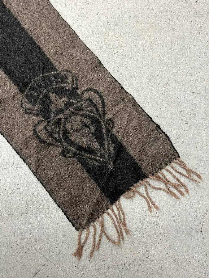 2000s Gucci Brown Two Tone Inverted Wool Striped Scarf LsFmVaB 5