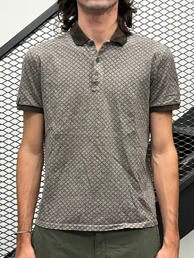 2000s Gucci Brown Monogram Polo dZBANwb 0