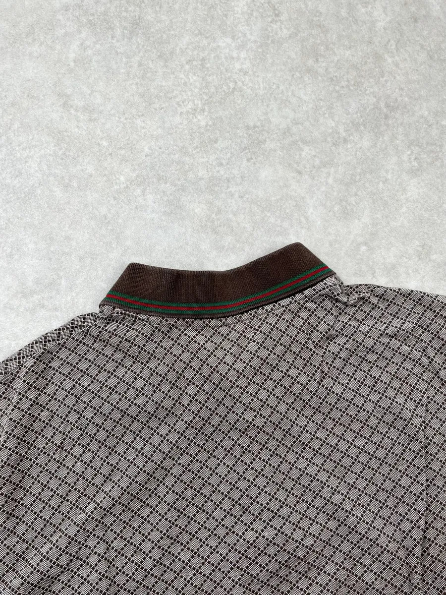 2000s Gucci Brown Monogram Polo dZBANwb 5