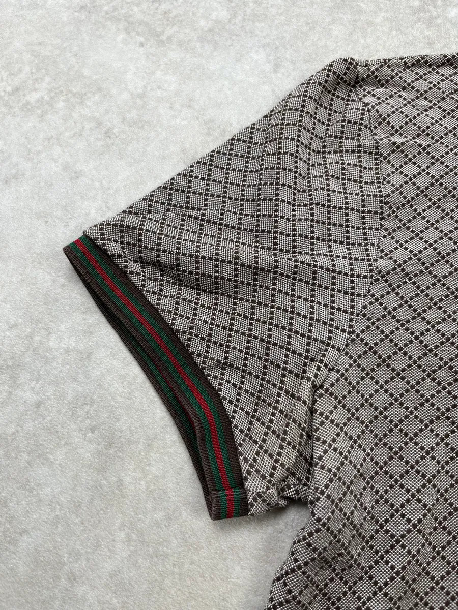 2000s Gucci Brown Monogram Polo dZBANwb 6
