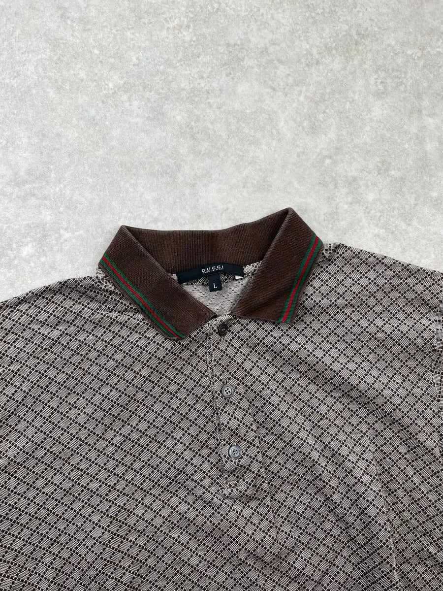 2000s Gucci Brown Monogram Polo dZBANwb 4