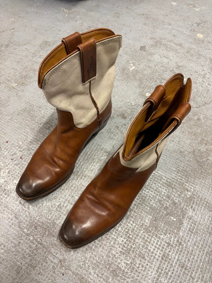 Gucci Brown Cow-Boy Ankle Leather Boots (38.5eu/us6) ZrEuZil 2
