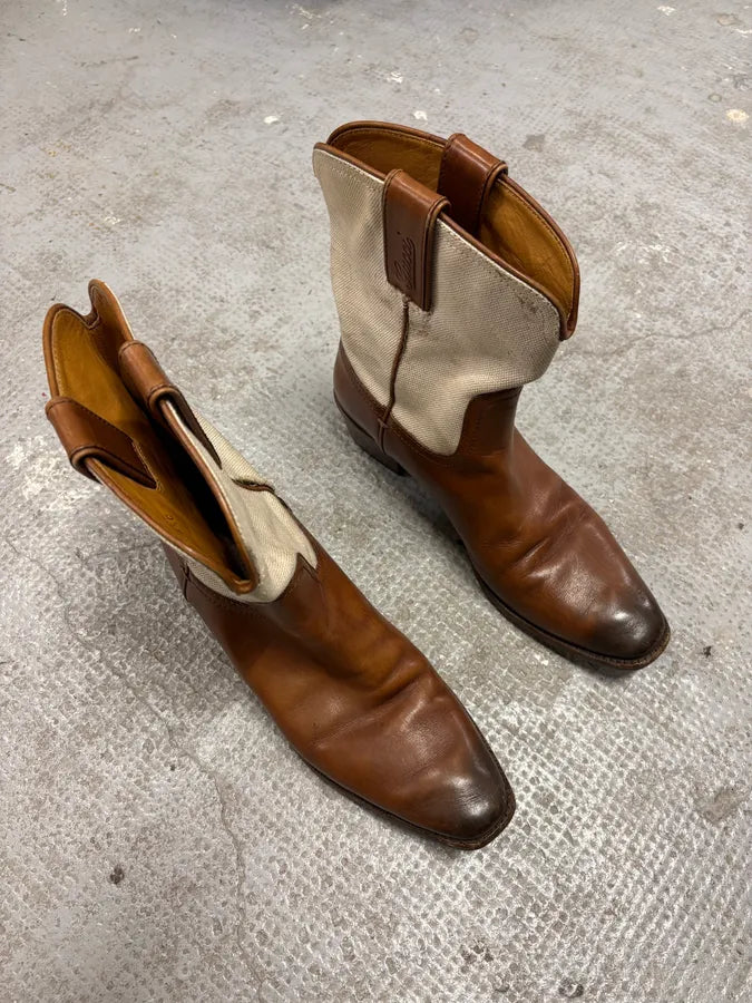 Gucci Brown Cow-Boy Ankle Leather Boots (38.5eu/us6) ZrEuZil 3