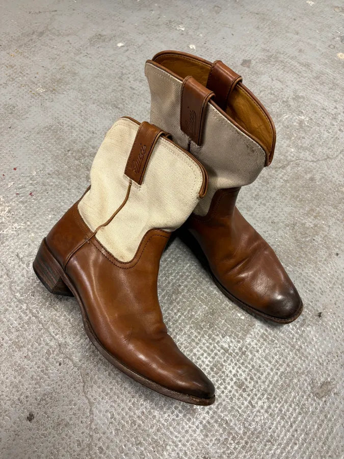 Gucci Brown Cow-Boy Ankle Leather Boots (38.5eu/us6) ZrEuZil 4