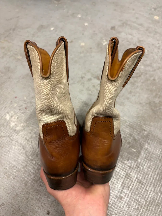 Gucci Brown Cow-Boy Ankle Leather Boots (38.5eu/us6) ZrEuZil 6
