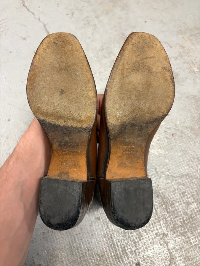 Gucci Brown Cow-Boy Ankle Leather Boots (38.5eu/us6) ZrEuZil 7