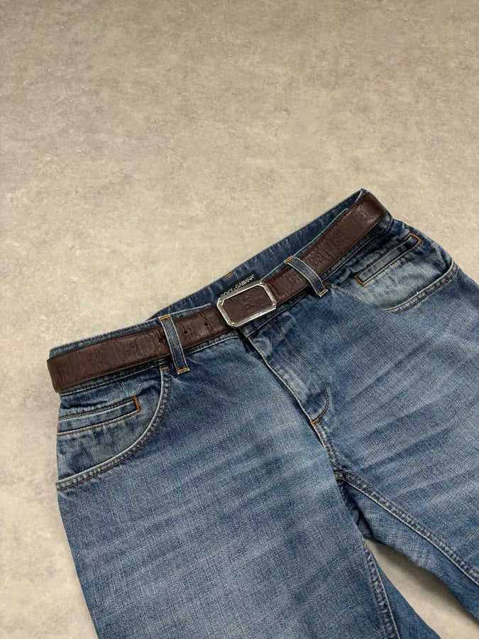 2000s Gucci Brown Monogram Leather Belt GG Buckle  nwuPTUp 0
