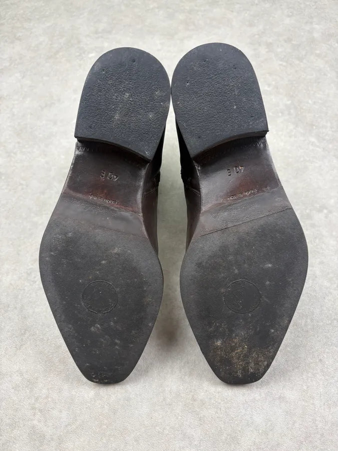 Gucci Brown Leather Chelsea Boots OlHYHol 5