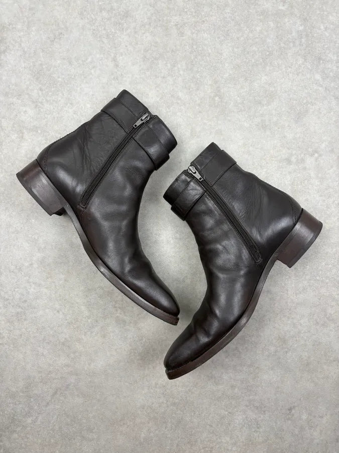 Gucci Brown Leather Chelsea Boots OlHYHol 4