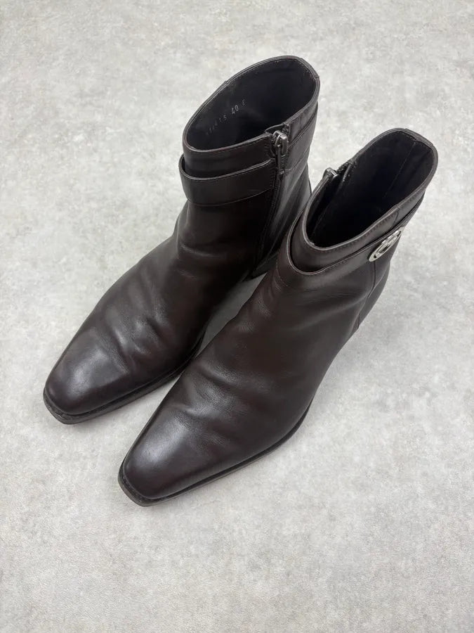 Gucci Brown Leather Chelsea Boots OlHYHol 2