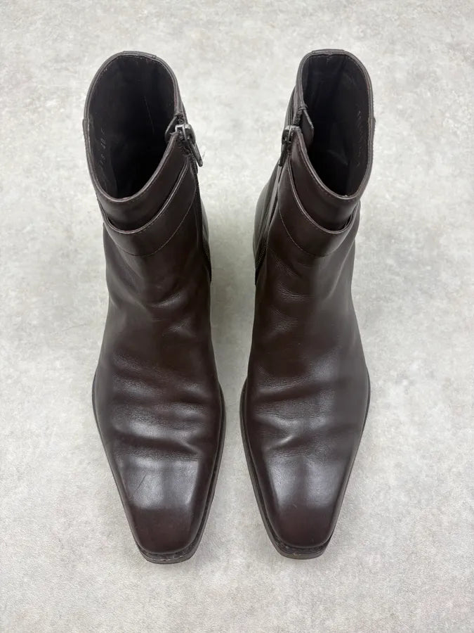 Gucci Brown Leather Chelsea Boots OlHYHol 1