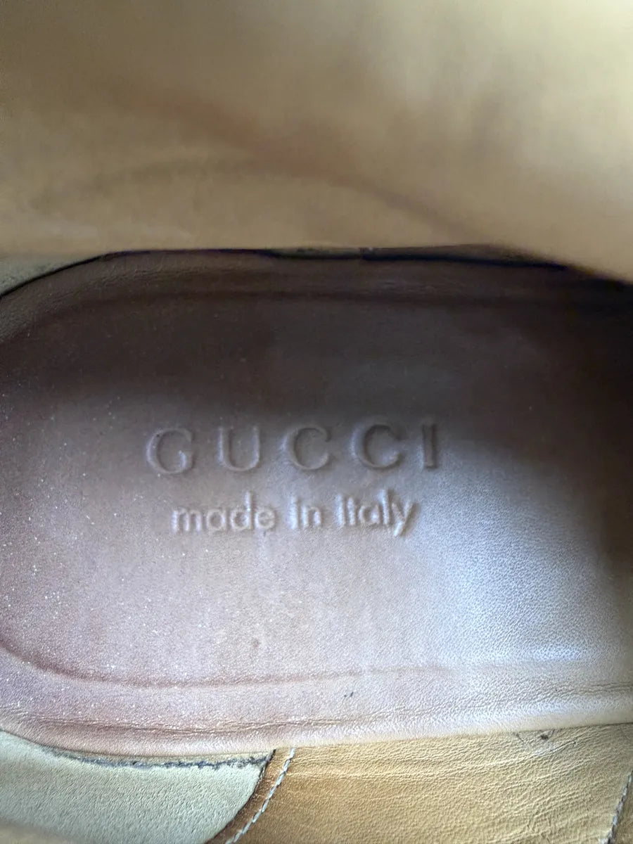 Gucci Brown Eroded Leather Chelsea Boots EWvbcax 8