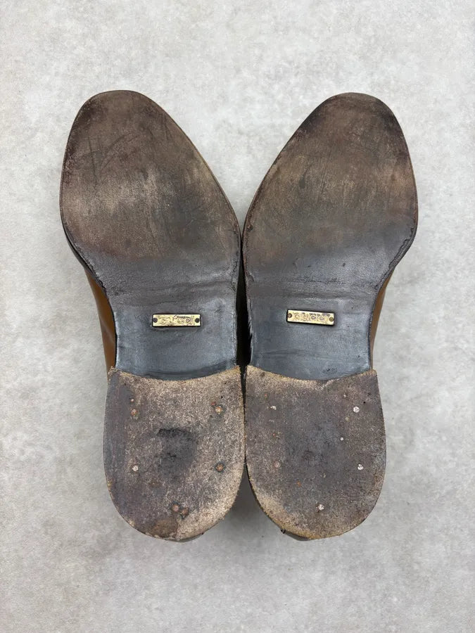 Gucci Brown Leather Derbys Shoes ZlnDUoe 7