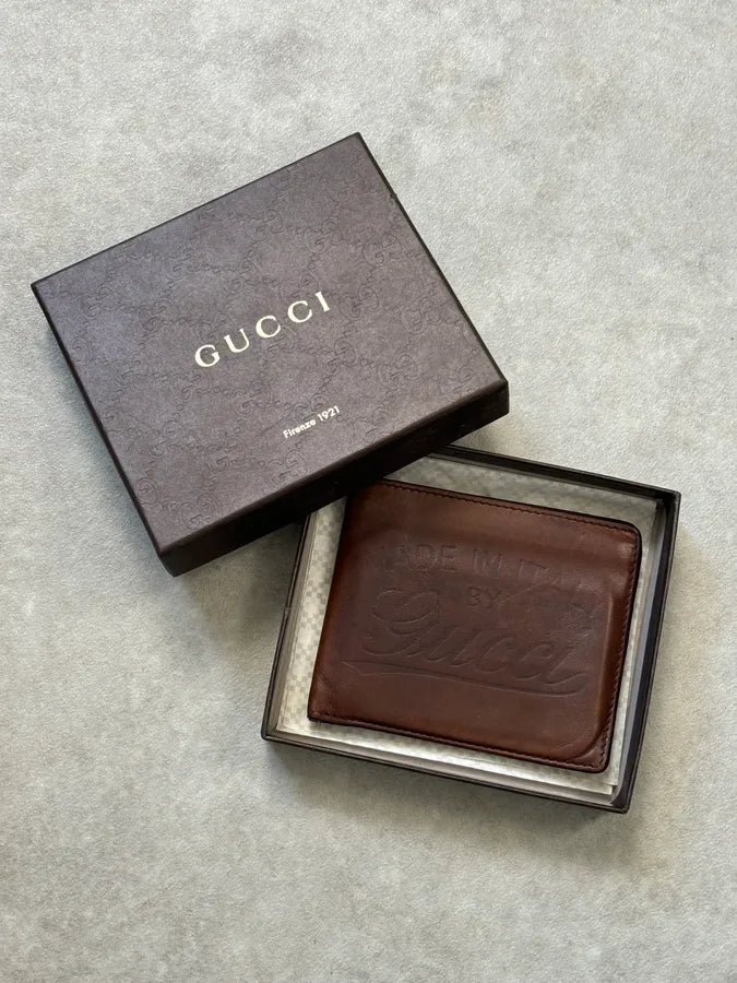 Gucci Brown Leather Embossed Bifold Wallet qCDDSKE 0