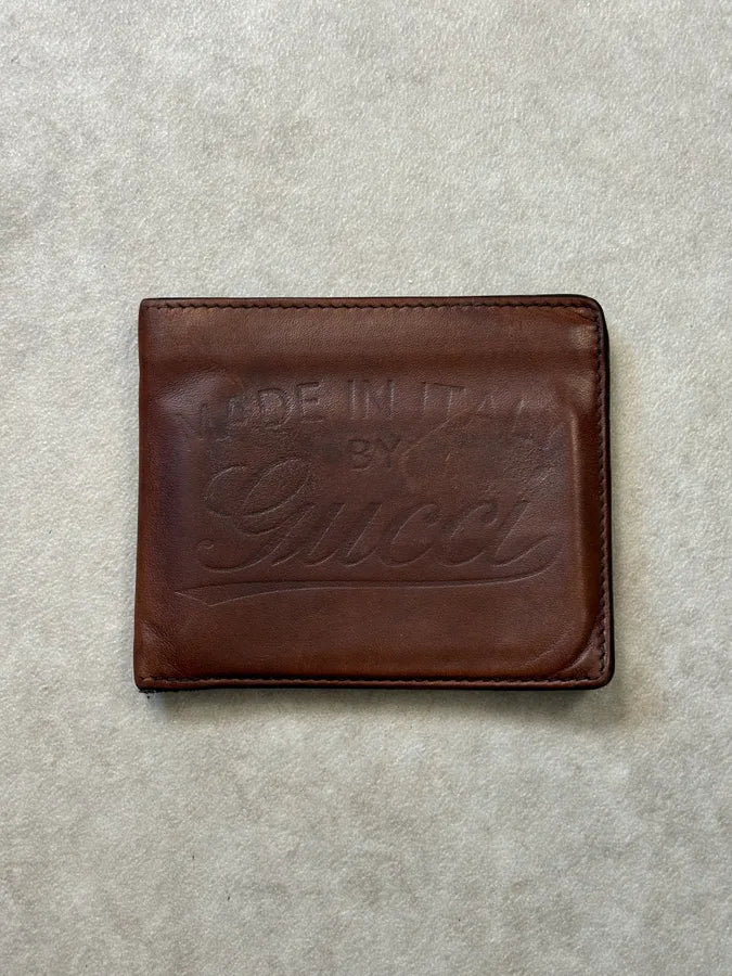 Gucci Brown Leather Embossed Bifold Wallet qCDDSKE 1