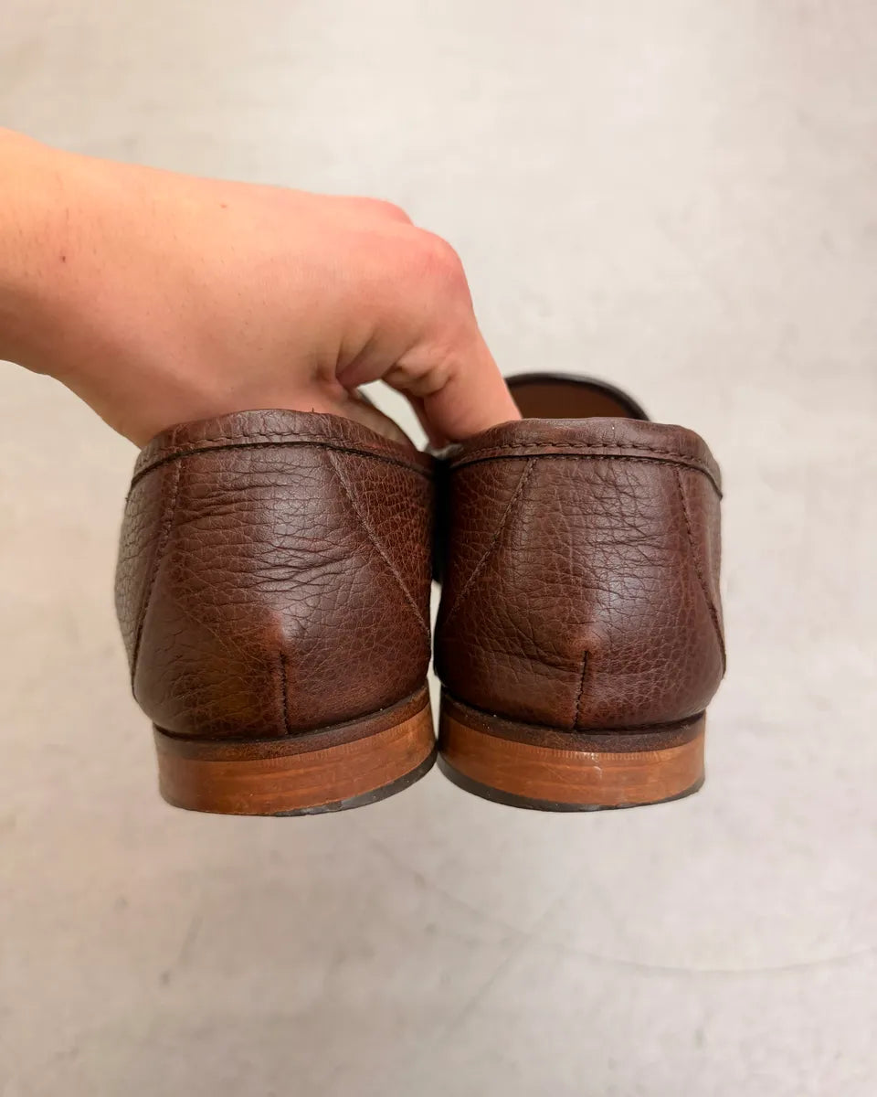 Gucci Brown Leather Horsebit Loafer Shoes KzXovoZ 6