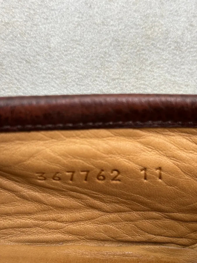 Gucci Brown Leather Horsebit Loafers MGkvZIC 12