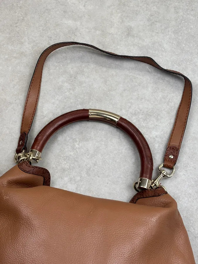 SS2008 Gucci Brown Leather Indy Handle Bag by Frida Giannini kPothSi 10