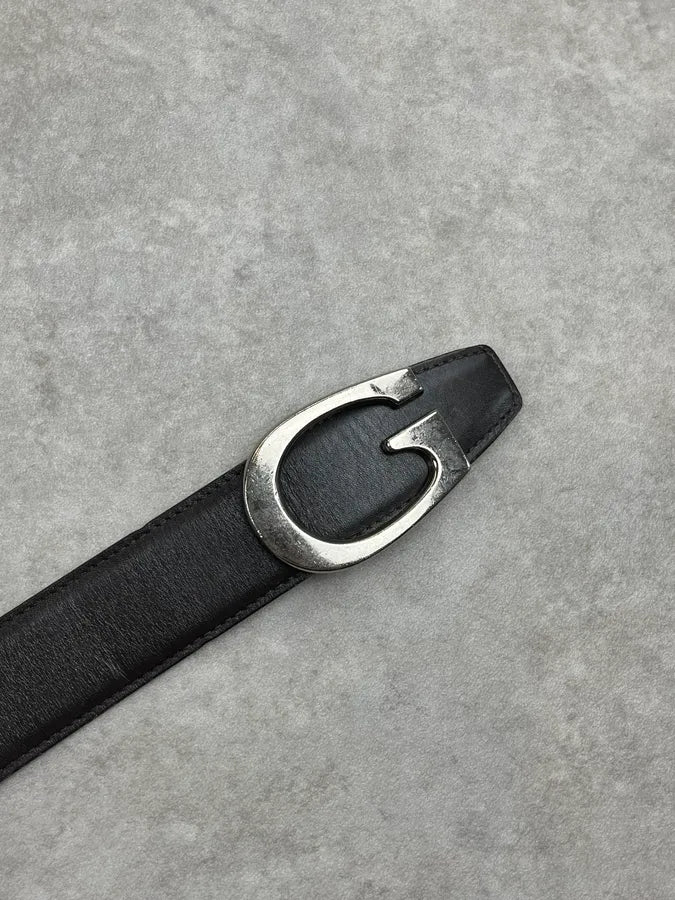 2000s Gucci Dark Brown Leather Logo G-Buckle Belt IDboDgv 4