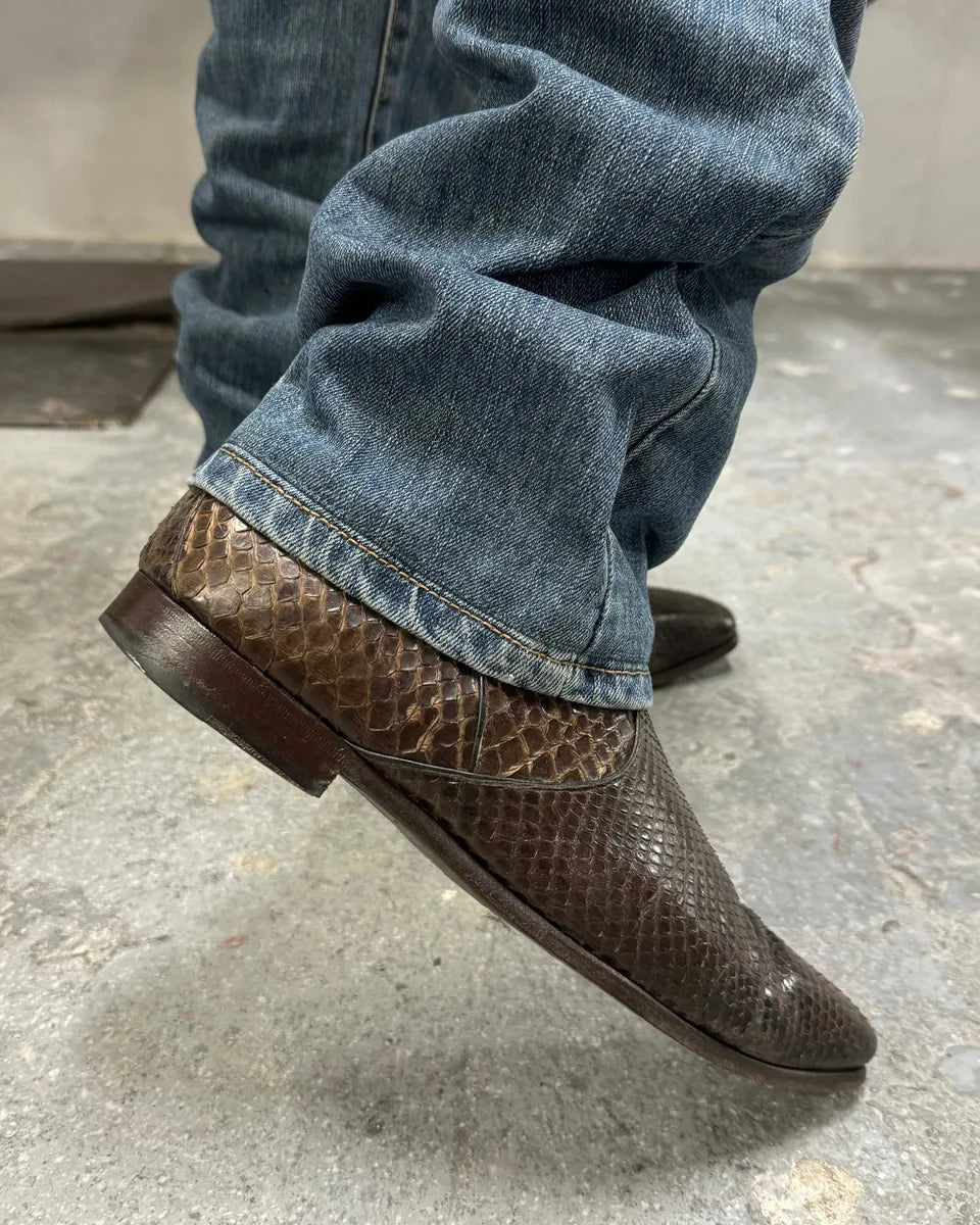 Gucci Brown Leather Python Boots by Tom Ford (42eu/us8.5) hvPwZfE 7
