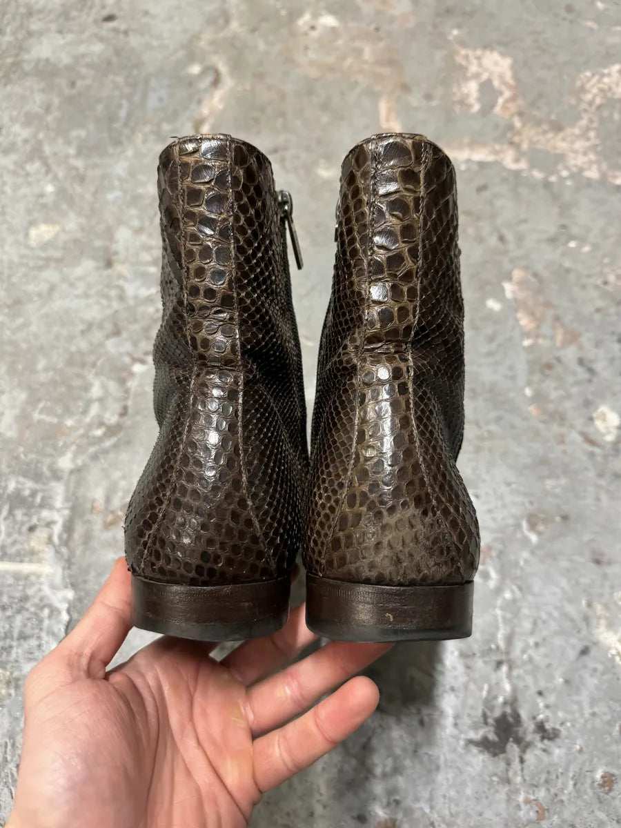 Gucci Brown Leather Python Boots by Tom Ford (42eu/us8.5) hvPwZfE 2