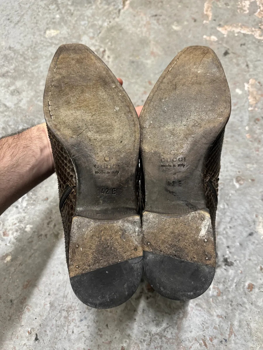 Gucci Brown Leather Python Boots by Tom Ford (42eu/us8.5) hvPwZfE 3