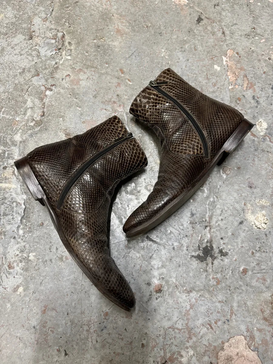 Gucci Brown Leather Python Boots by Tom Ford (42eu/us8.5) hvPwZfE 6