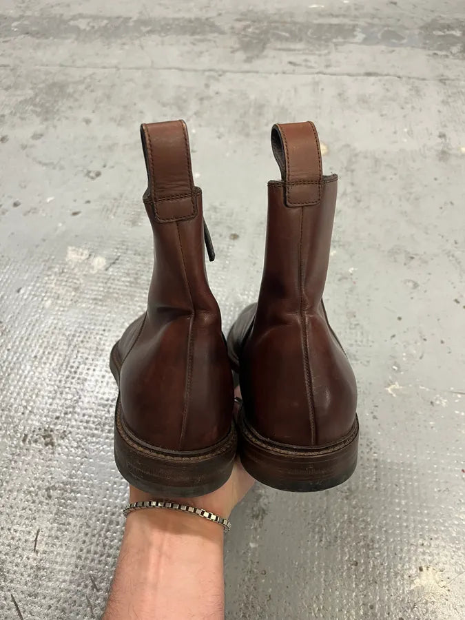 Gucci Brown Leather Side-Zip Boots KKiutih 5