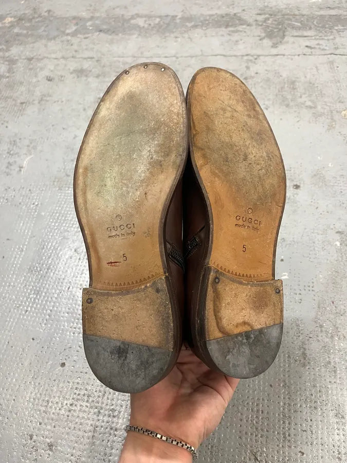 Gucci Brown Leather Side-Zip Boots KKiutih 6