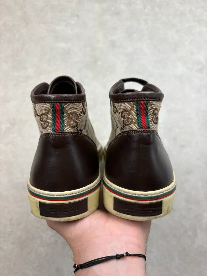 Gucci Brown Monogram Classy Leather Shoes ufeRDME 6