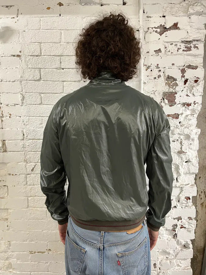 SS2006 Gucci Green Nylon Zip Windbreaker Jacket by Frida Giannini rHVokTZ 2