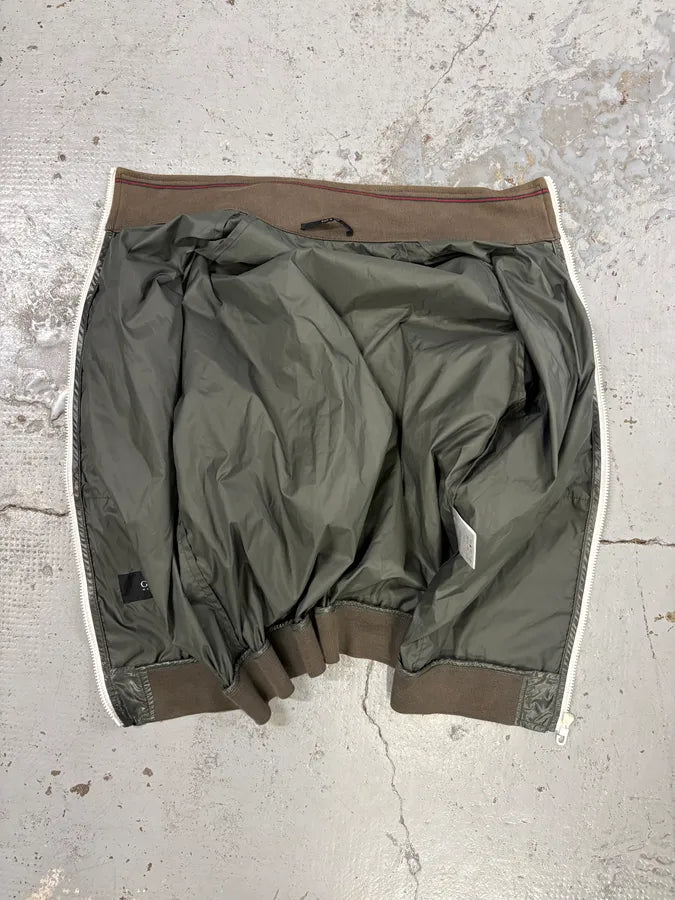 SS2006 Gucci Green Nylon Zip Windbreaker Jacket by Frida Giannini rHVokTZ 6