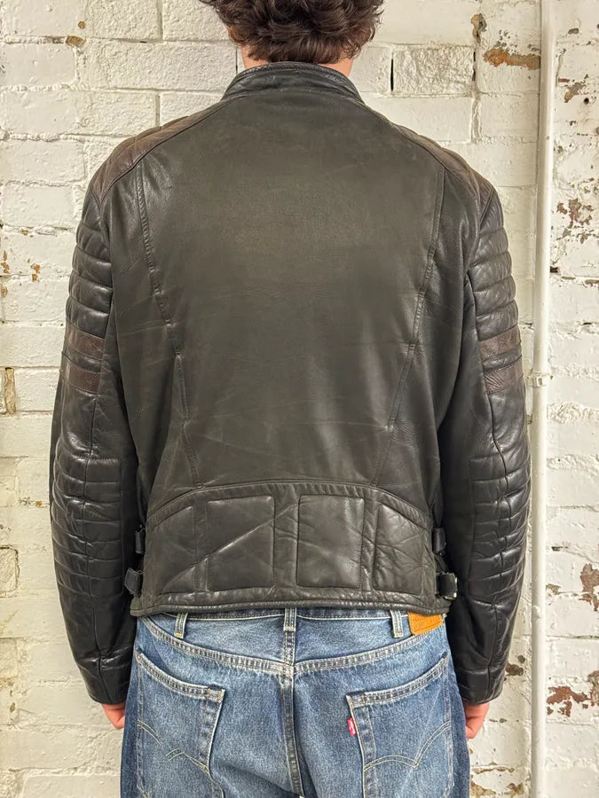 2000s Gucci Brown Asymmetrical Zip Biker Leather Jacket UmWZvuM 2