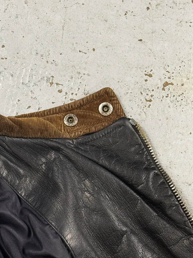 2000s Gucci Brown Asymmetrical Zip Biker Leather Jacket UmWZvuM 12