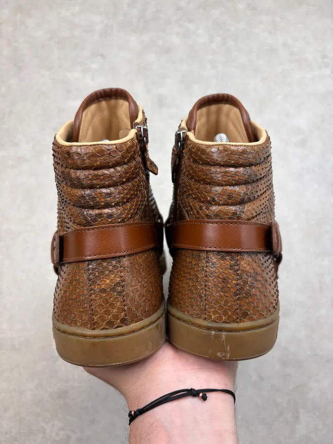 Gucci Brown Python Leather Horsebit Sneakers bNrbxel 6