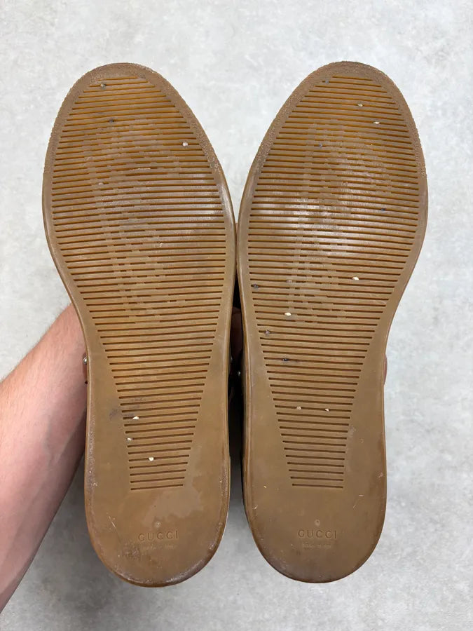 Gucci Brown Python Leather Horsebit Sneakers bNrbxel 7