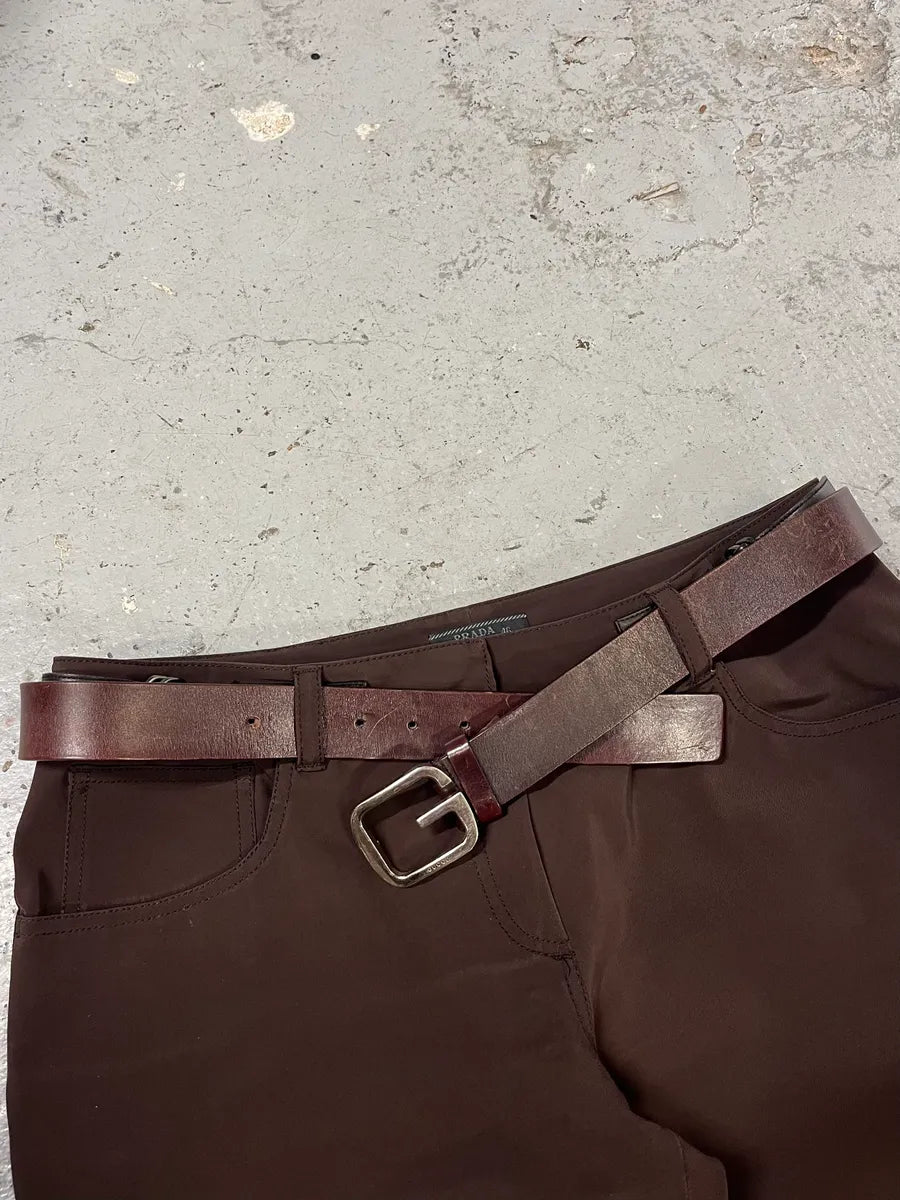 Gucci Brown Signature Leather G Belt (OS) yaqbufx 6
