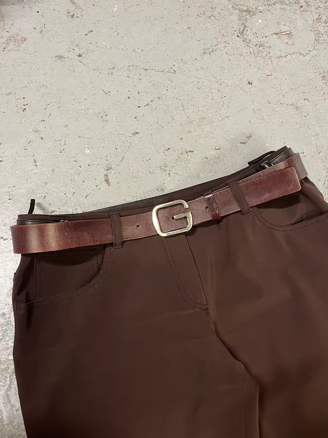 Gucci Brown Signature Leather G Belt (OS) yaqbufx 7