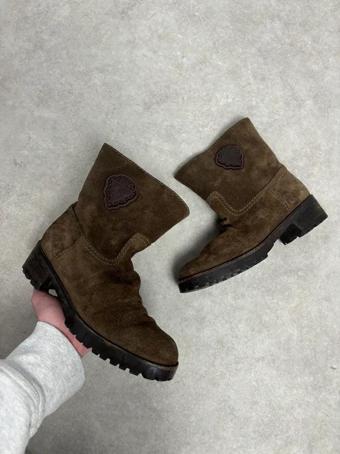 AW2008 Gucci Brown Suede Ankle Boots by Frida Giannini  FRkQjMv 0