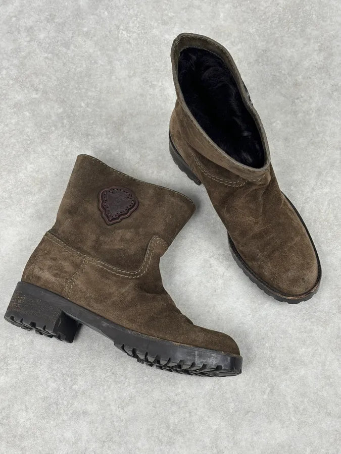 AW2008 Gucci Brown Suede Ankle Boots by Frida Giannini  FRkQjMv 6