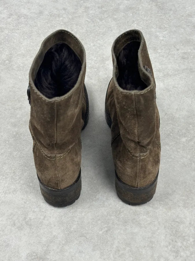 AW2008 Gucci Brown Suede Ankle Boots by Frida Giannini  FRkQjMv 7