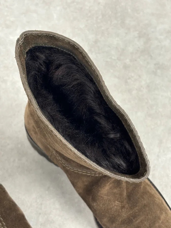 AW2008 Gucci Brown Suede Ankle Boots by Frida Giannini  FRkQjMv 9