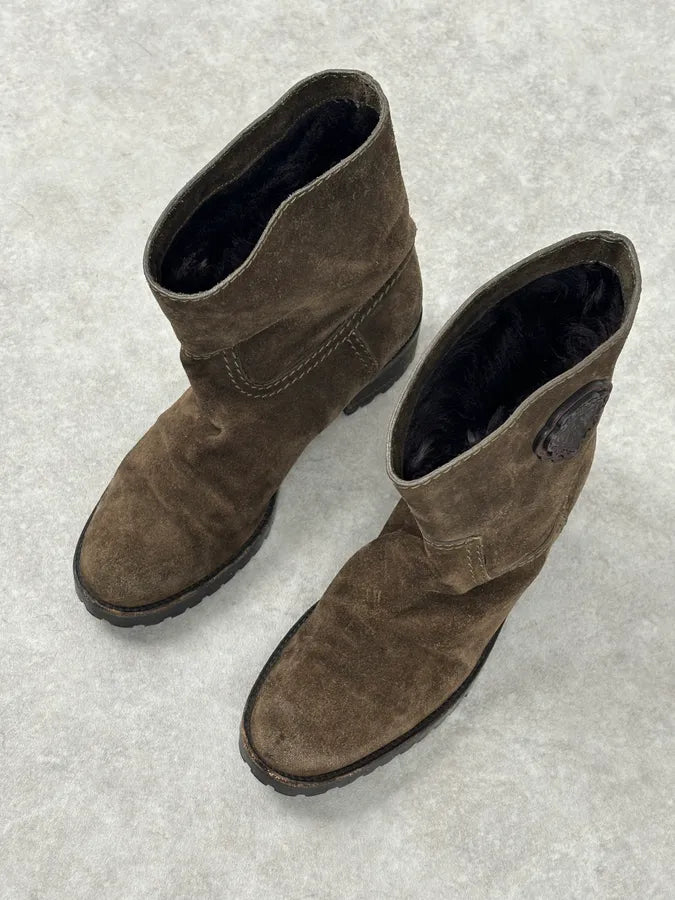 AW2008 Gucci Brown Suede Ankle Boots by Frida Giannini  FRkQjMv 3