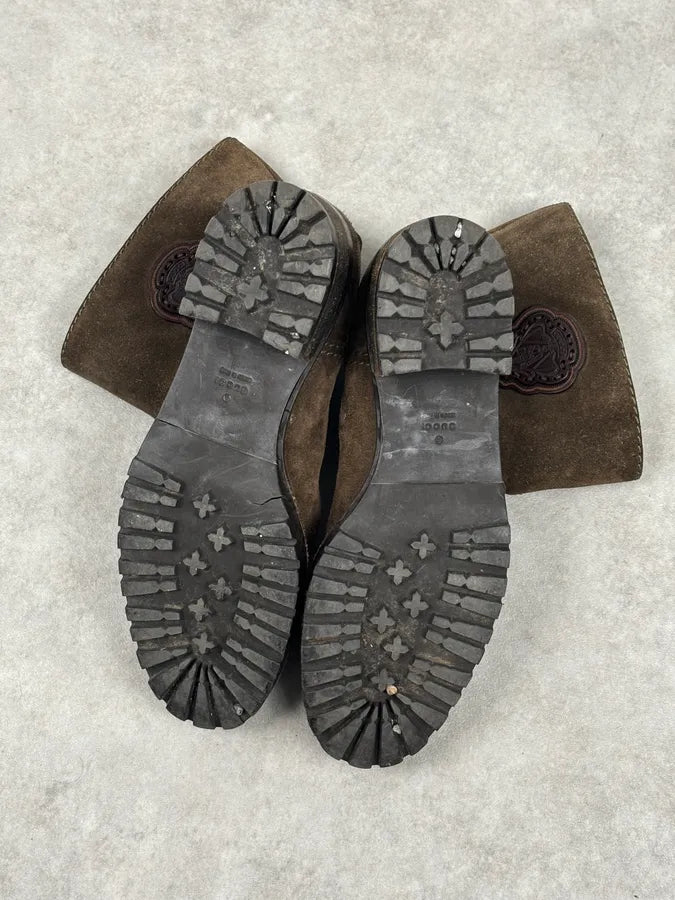 AW2008 Gucci Brown Suede Ankle Boots by Frida Giannini  FRkQjMv 10