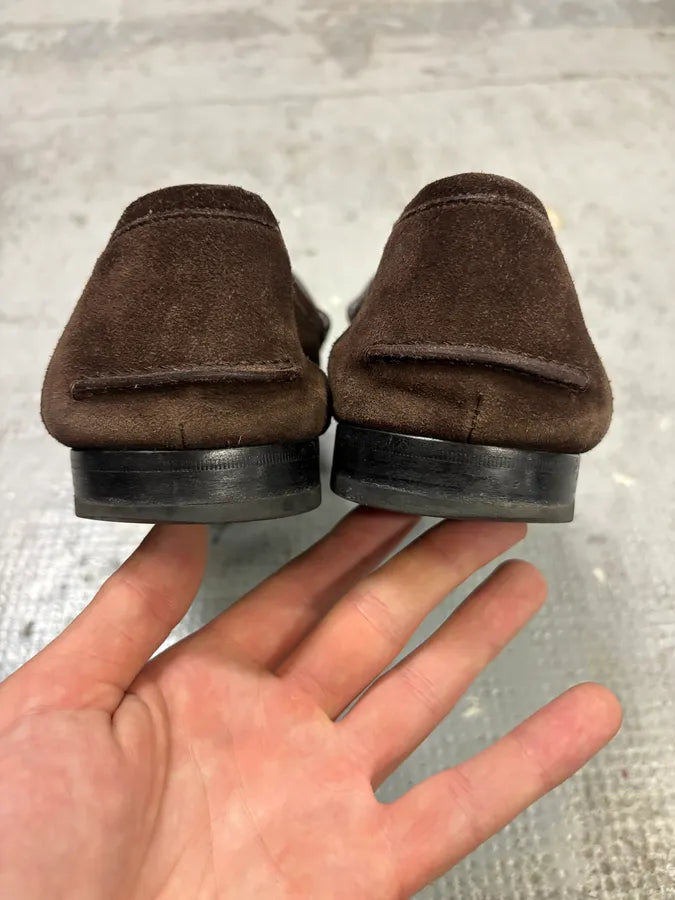 Gucci Brown Suede Horsebit Loafers XJcgkKt 5