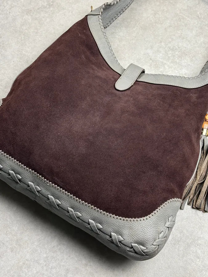 AW2009 Gucci Brown Suede New Jackie Hobo Bag by Frida Giannini UGiVnhJ 13