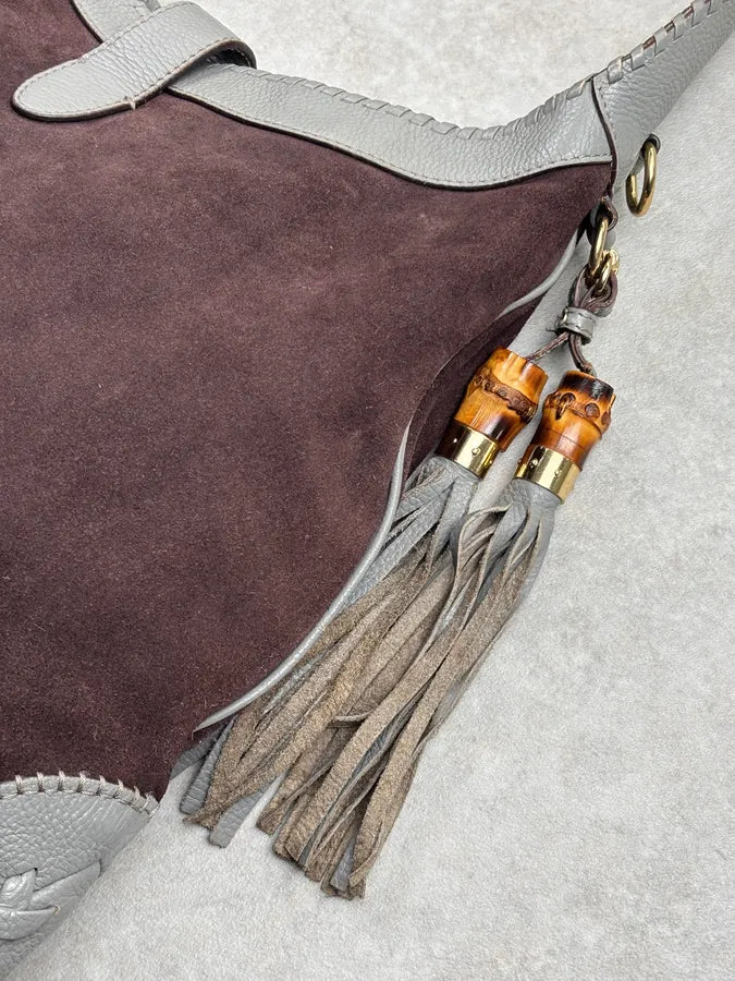 AW2009 Gucci Brown Suede New Jackie Hobo Bag by Frida Giannini UGiVnhJ 12